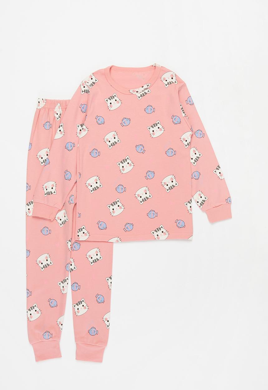 Pop Candy - Girls printed pj set - pink