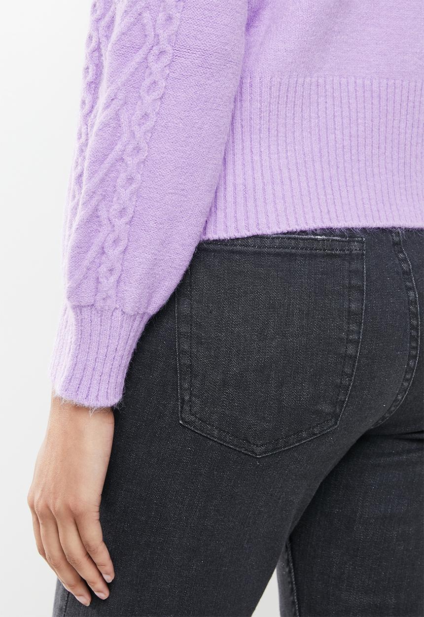 STYLE REPUBLIC - Cable knit jersey - lilac