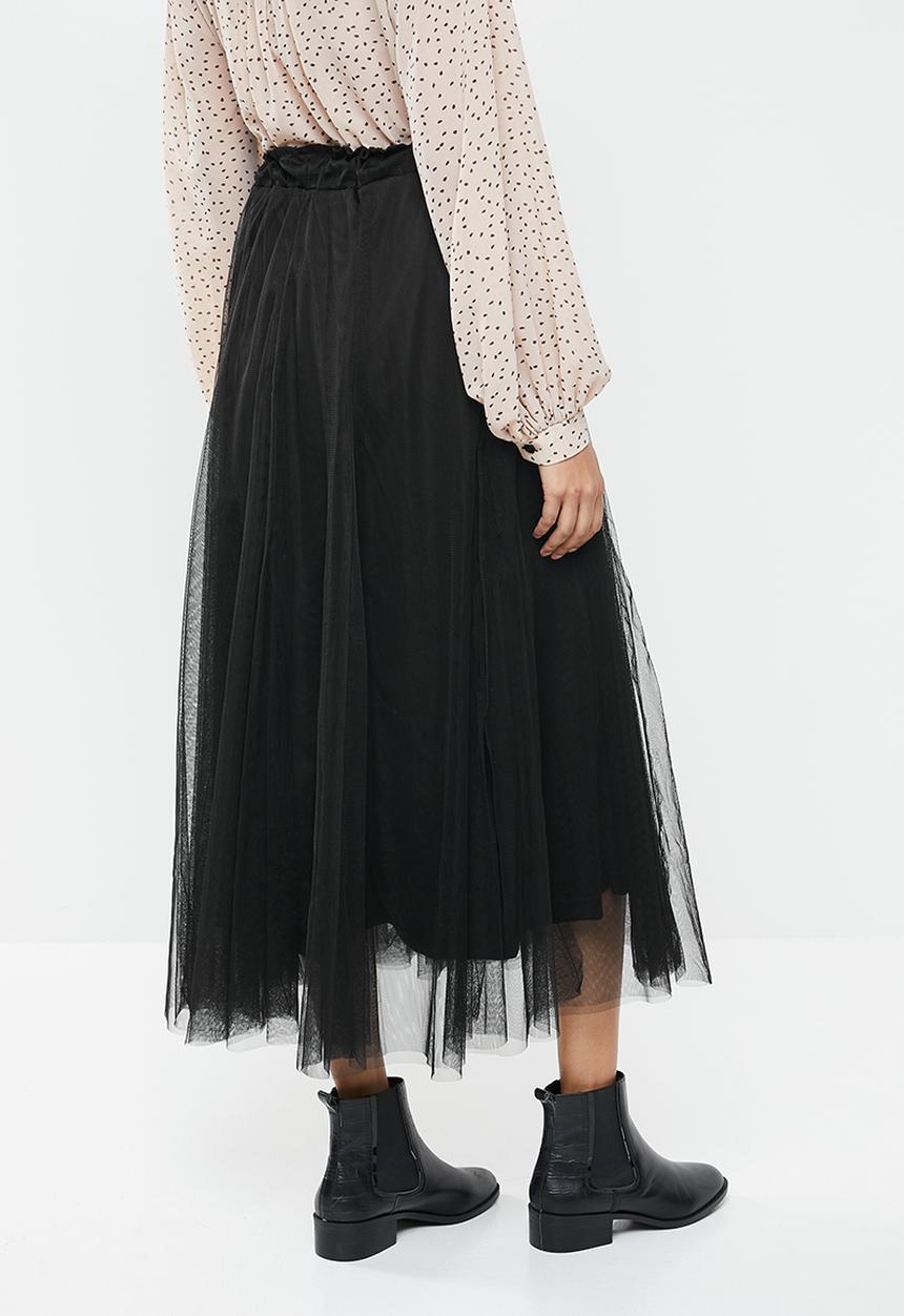 Me&B - Layered tulle skirt - black