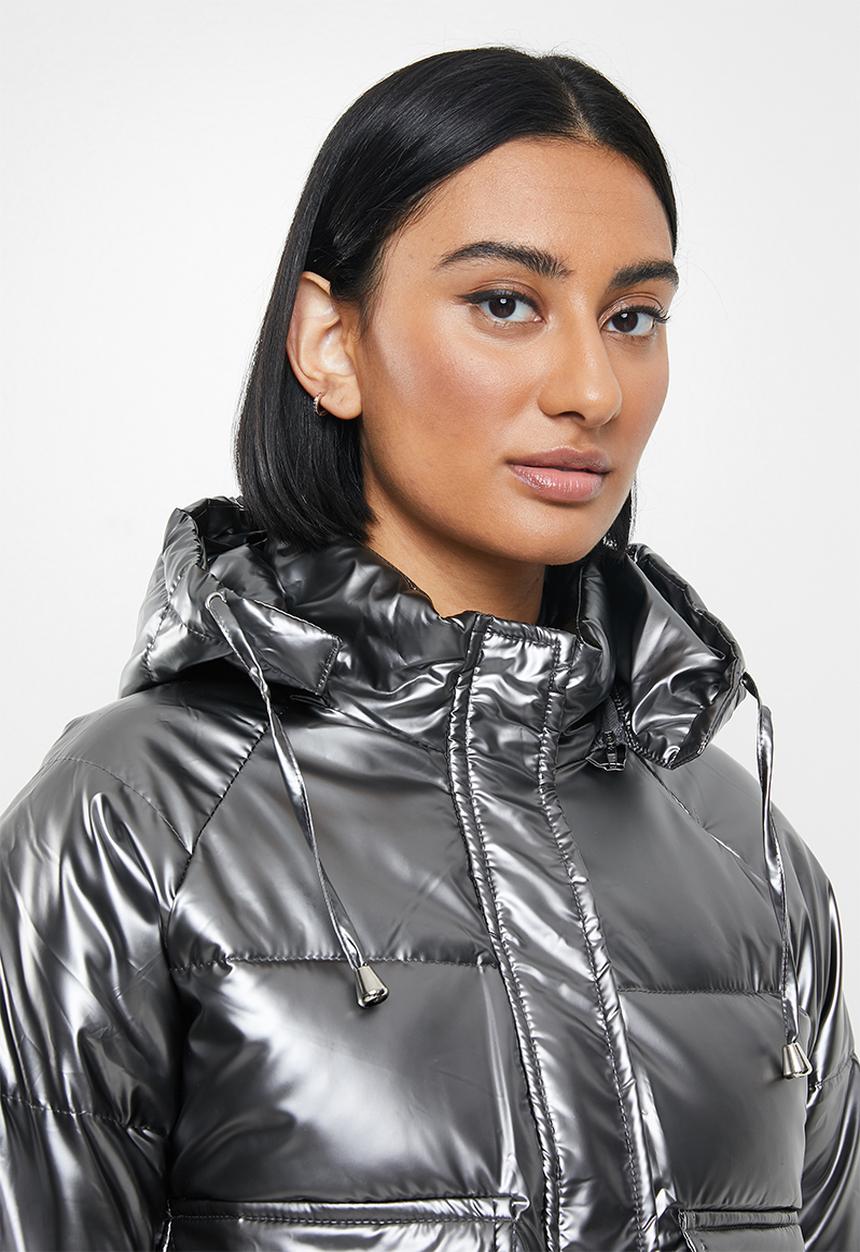 STYLE REPUBLIC - Hood puffer - silver grey