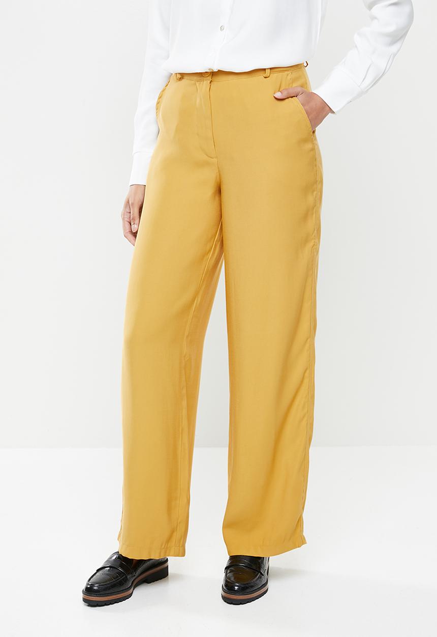 Me&B - Soft wide leg pant - mustard