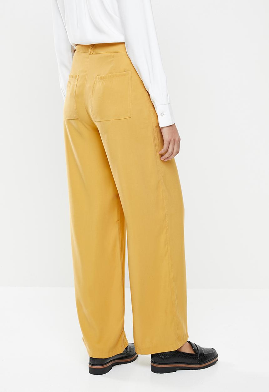 Me&B - Soft wide leg pant - mustard