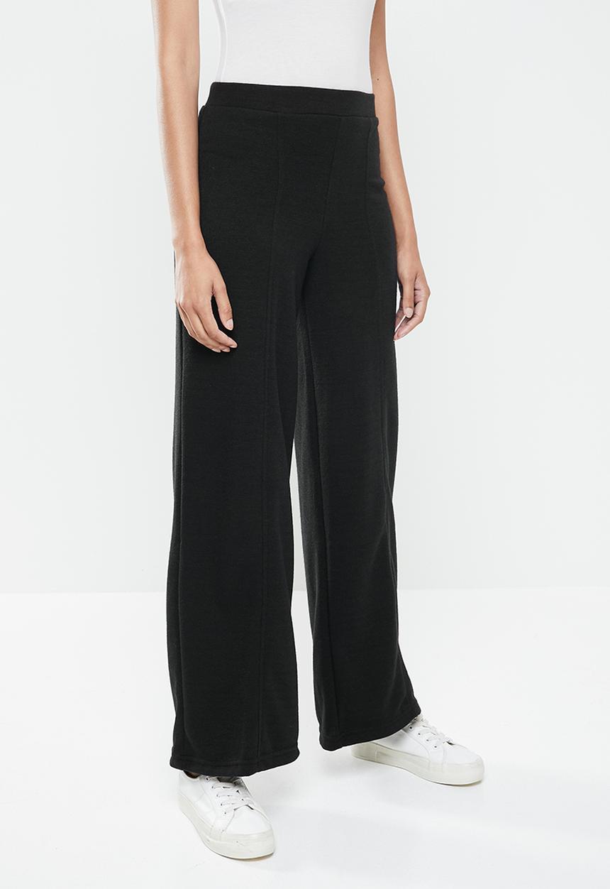Me&B - Knit melton lounge pant - black