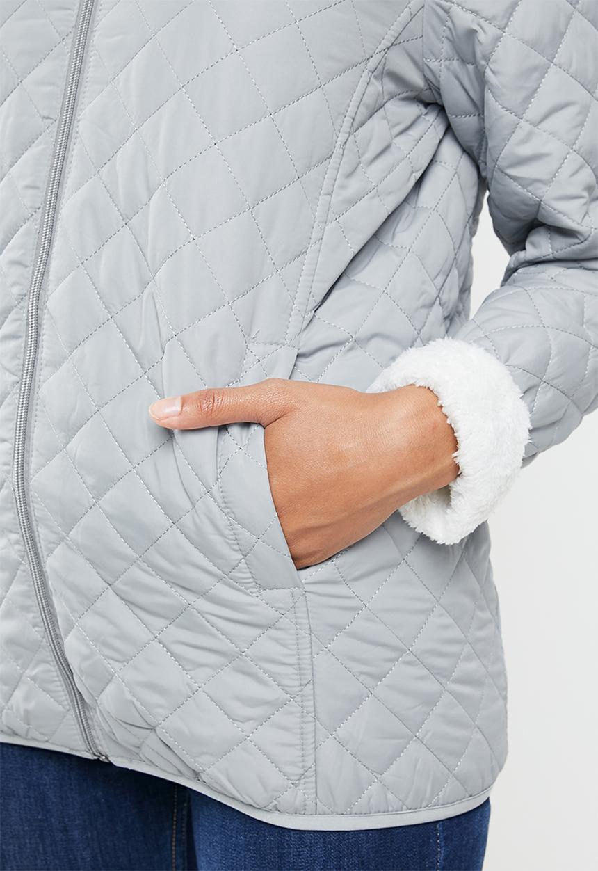 STYLE REPUBLIC - Quilted puffer - grey