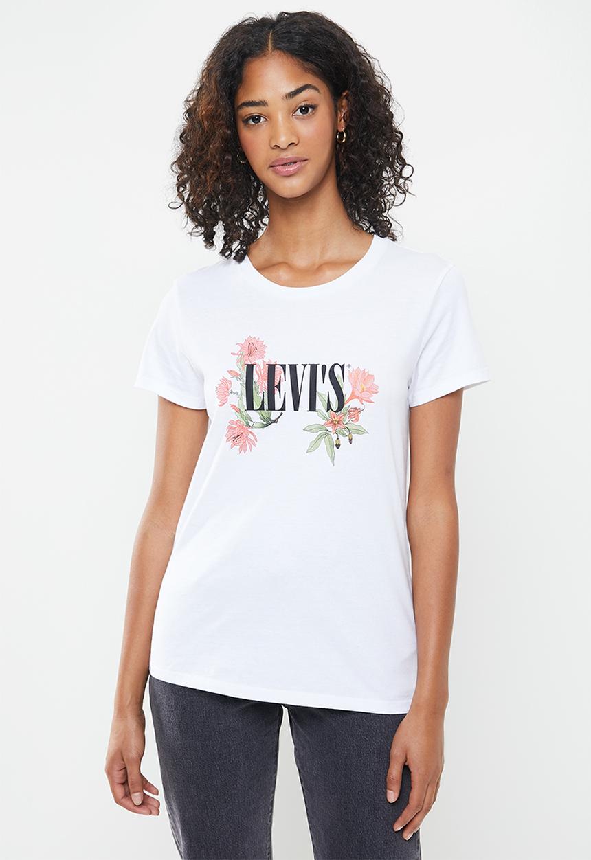 Levi’s® - The perfect tee cactus flower serif - white
