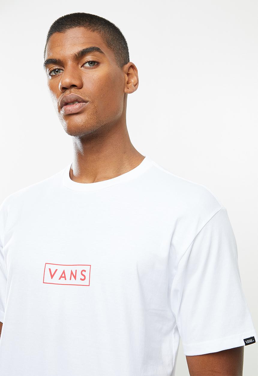 Vans - Classic easy box tee - white & high risk red