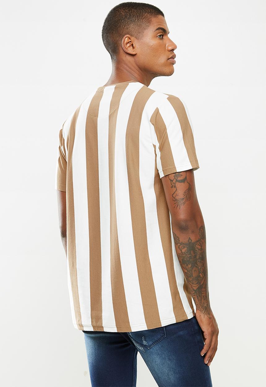 Cutty - Tshirt basic logo - brown & white