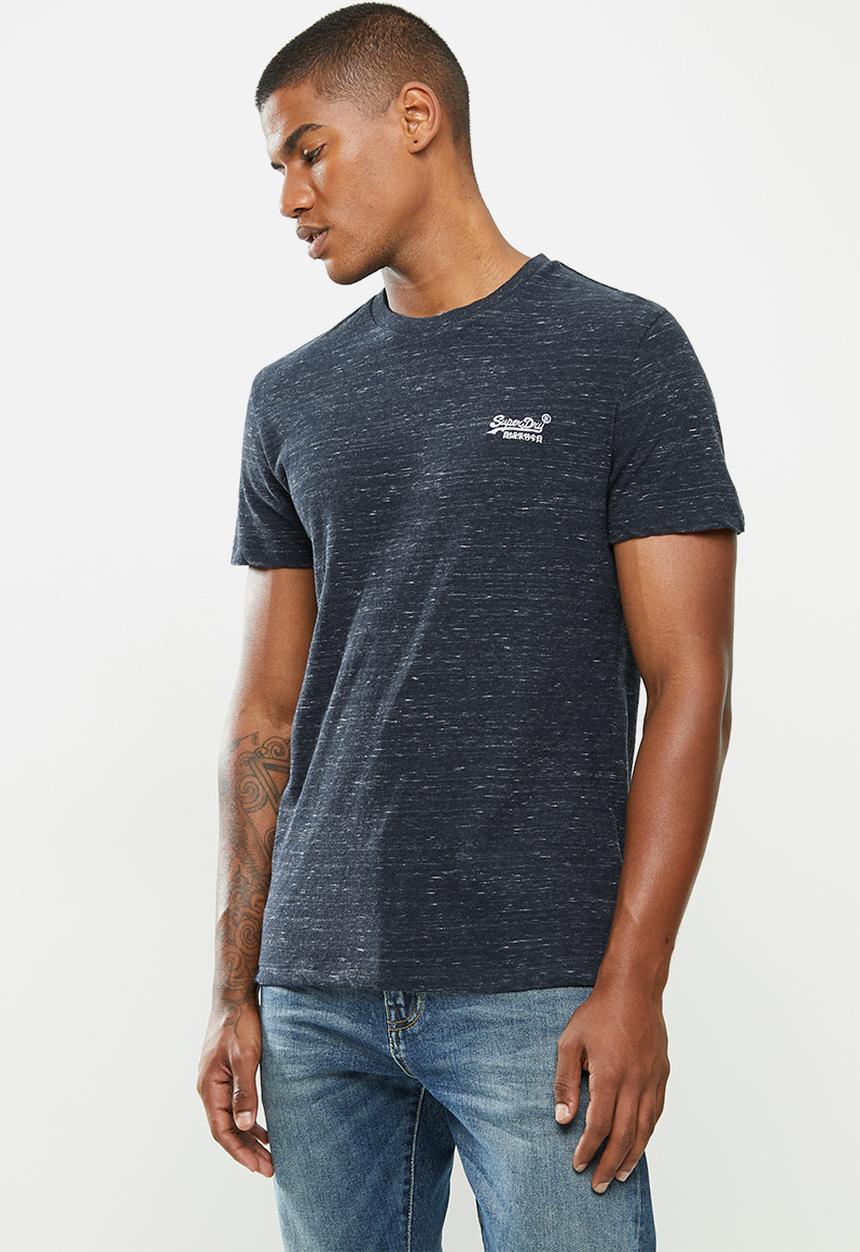 Superdry. - Ol vintage emb tee - deepwter blue grit