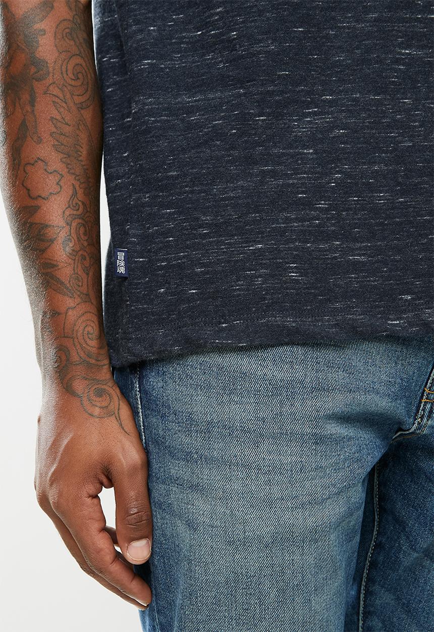 Superdry. - Ol vintage emb tee - deepwter blue grit