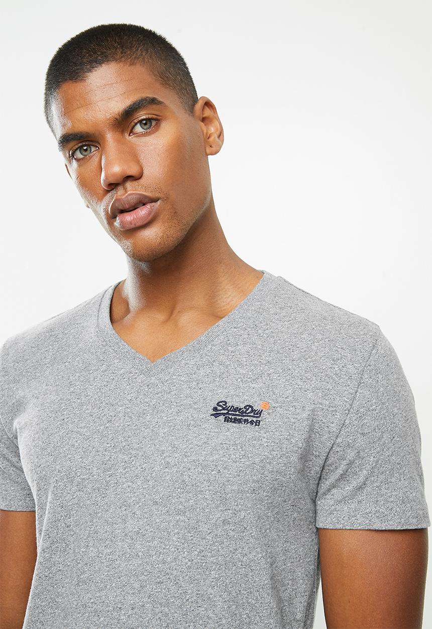 Superdry. - Ol classic vee tee - grey