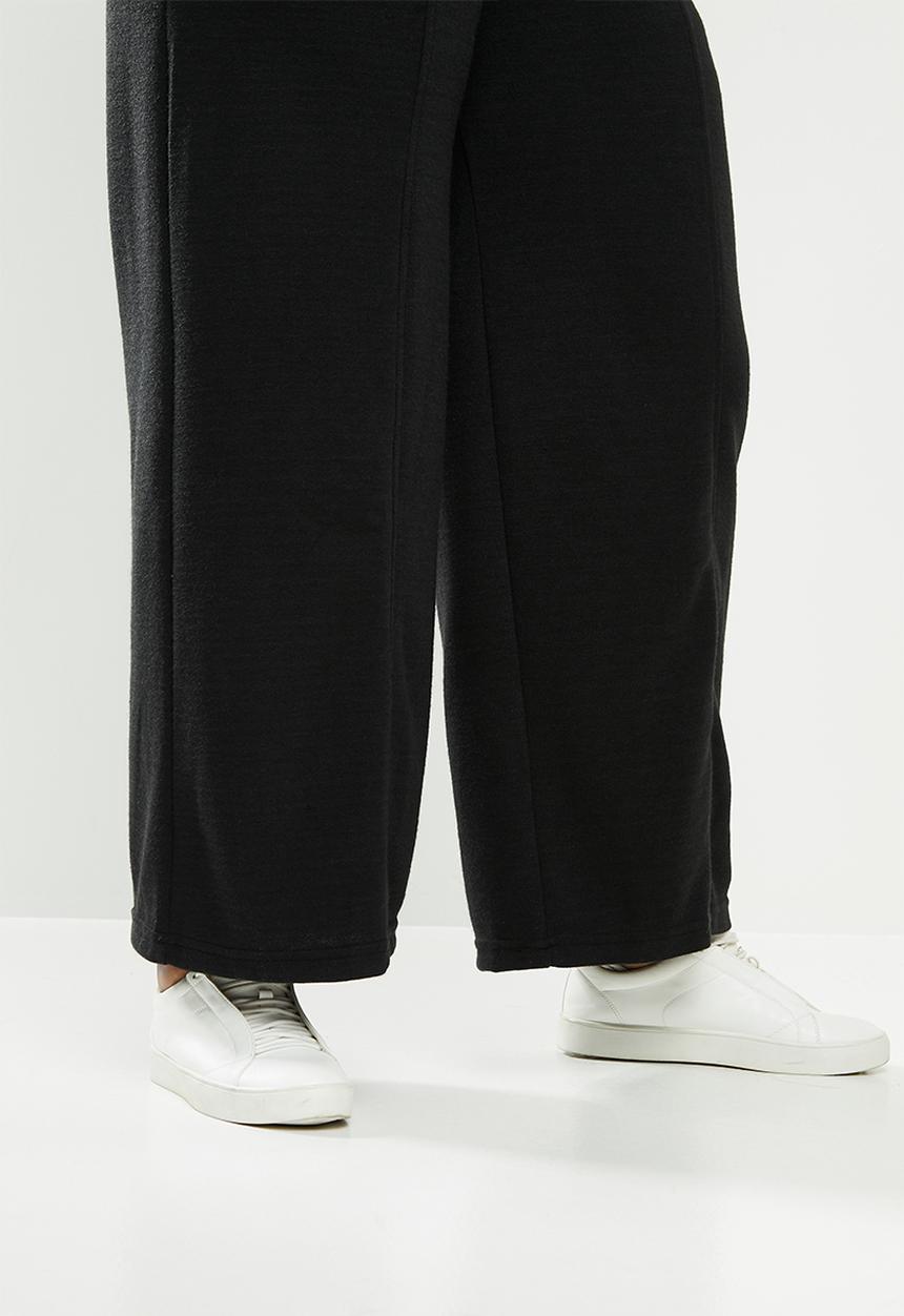 Me&B - Plus knit melton lounge pant - black