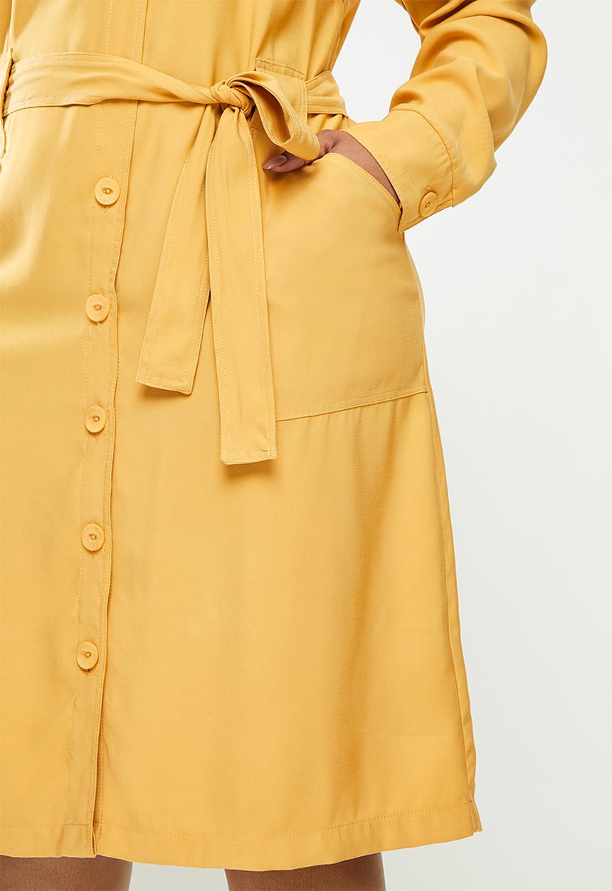 Me&B - Plus trench dress - mustard