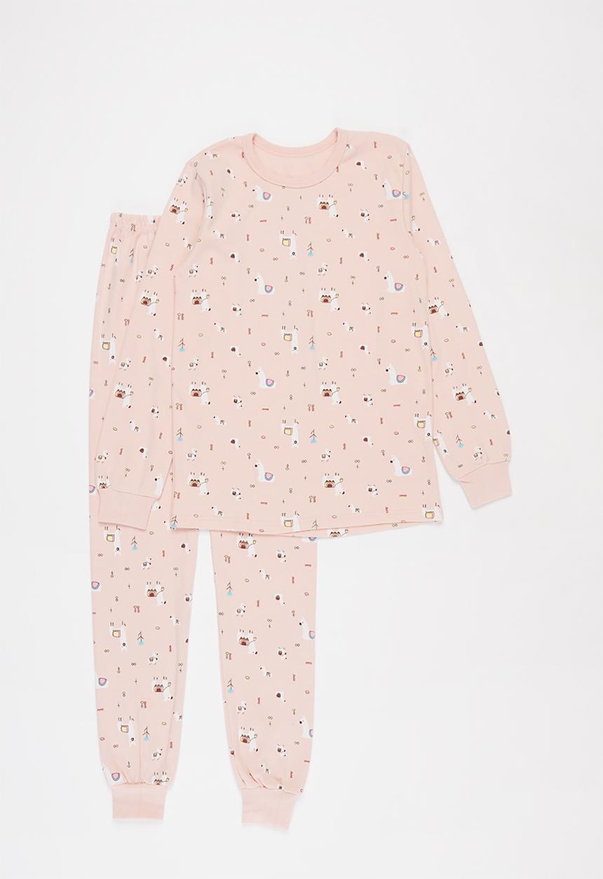 Pop Candy - Girls multi print pj set - pink