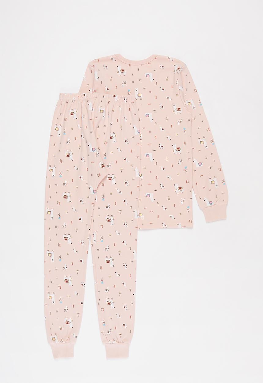 Pop Candy - Girls multi print pj set - pink