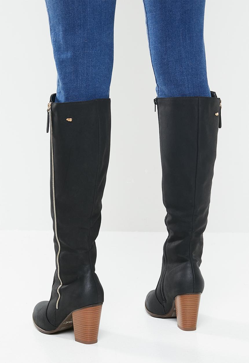 Miss Black - Ahlam 5 knee length boot - black