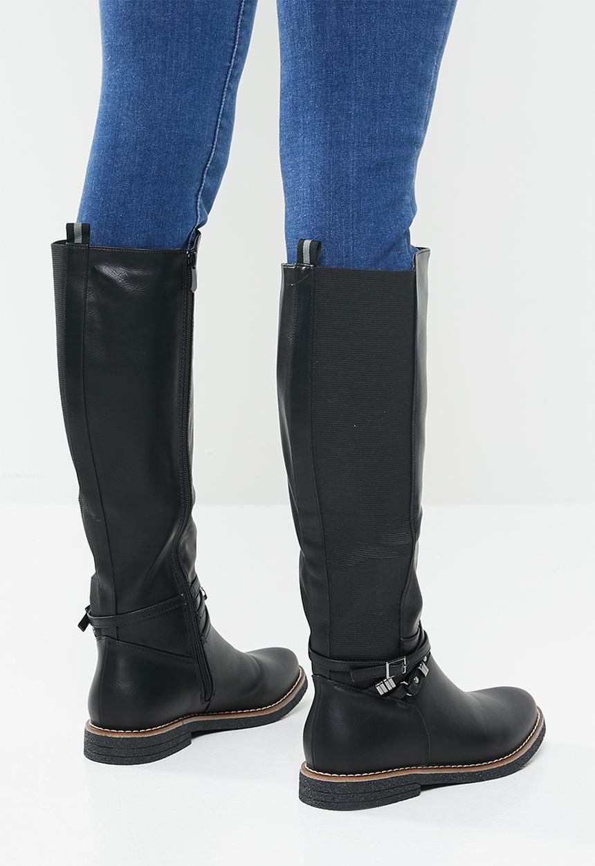 Miss Black - Dolinde knee length boot - black