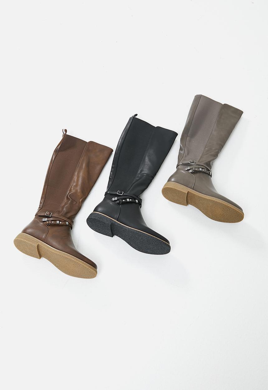 Miss Black - Dolinde knee length boot - black