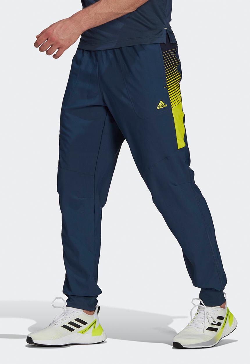 adidas Performance - Sl wv c pants - crew navy/acid yellow