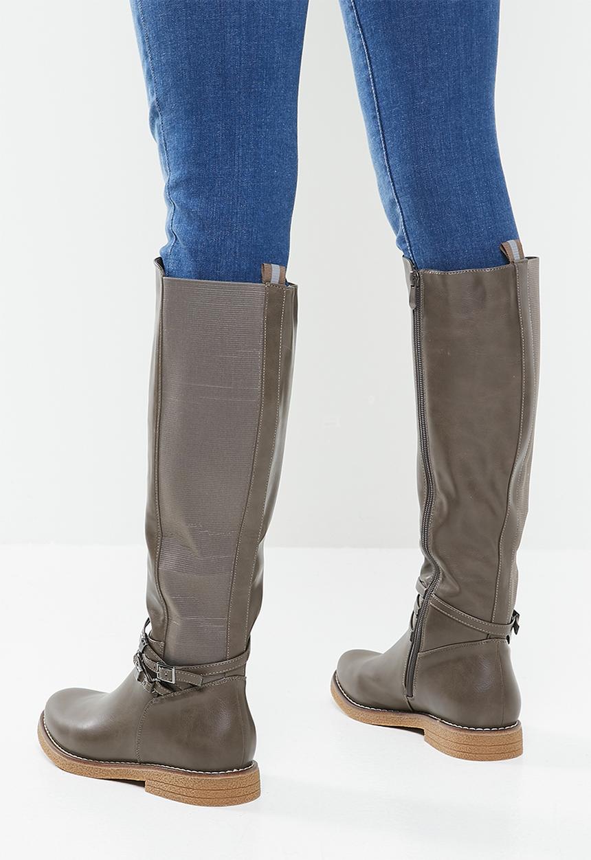 Miss Black - Dolinde knee length boot - taupe