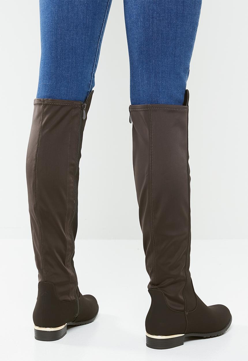 Miss Black - Hadar 3 over the knee boot - choc