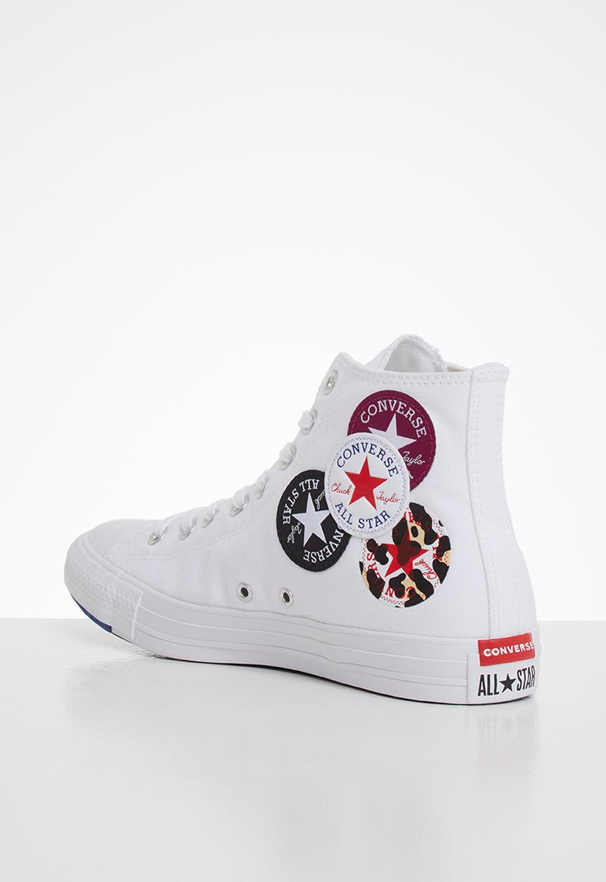 Converse - Chuck Taylor All Star multi logo - white/rush blue/rose maroon 