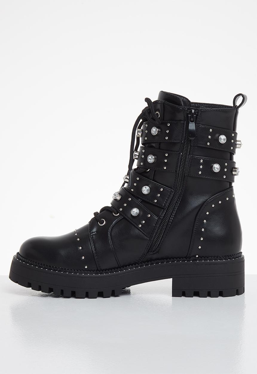 SISSY BOY - Bling the changes grunge boot - black