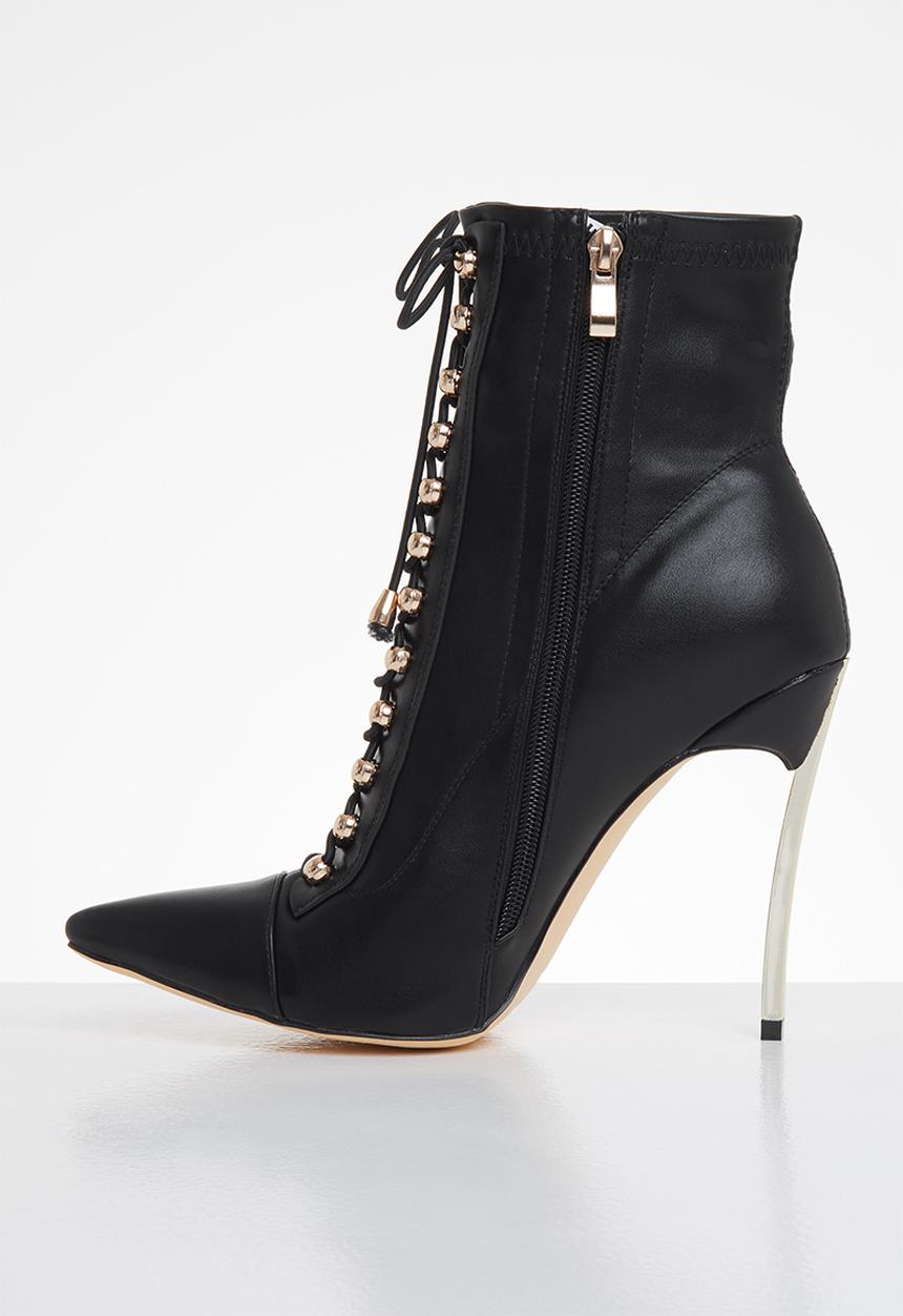 SISSY BOY - In victorian ankle boot - black