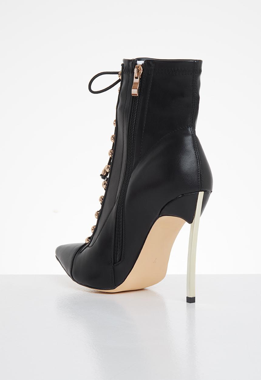 SISSY BOY - In victorian ankle boot - black