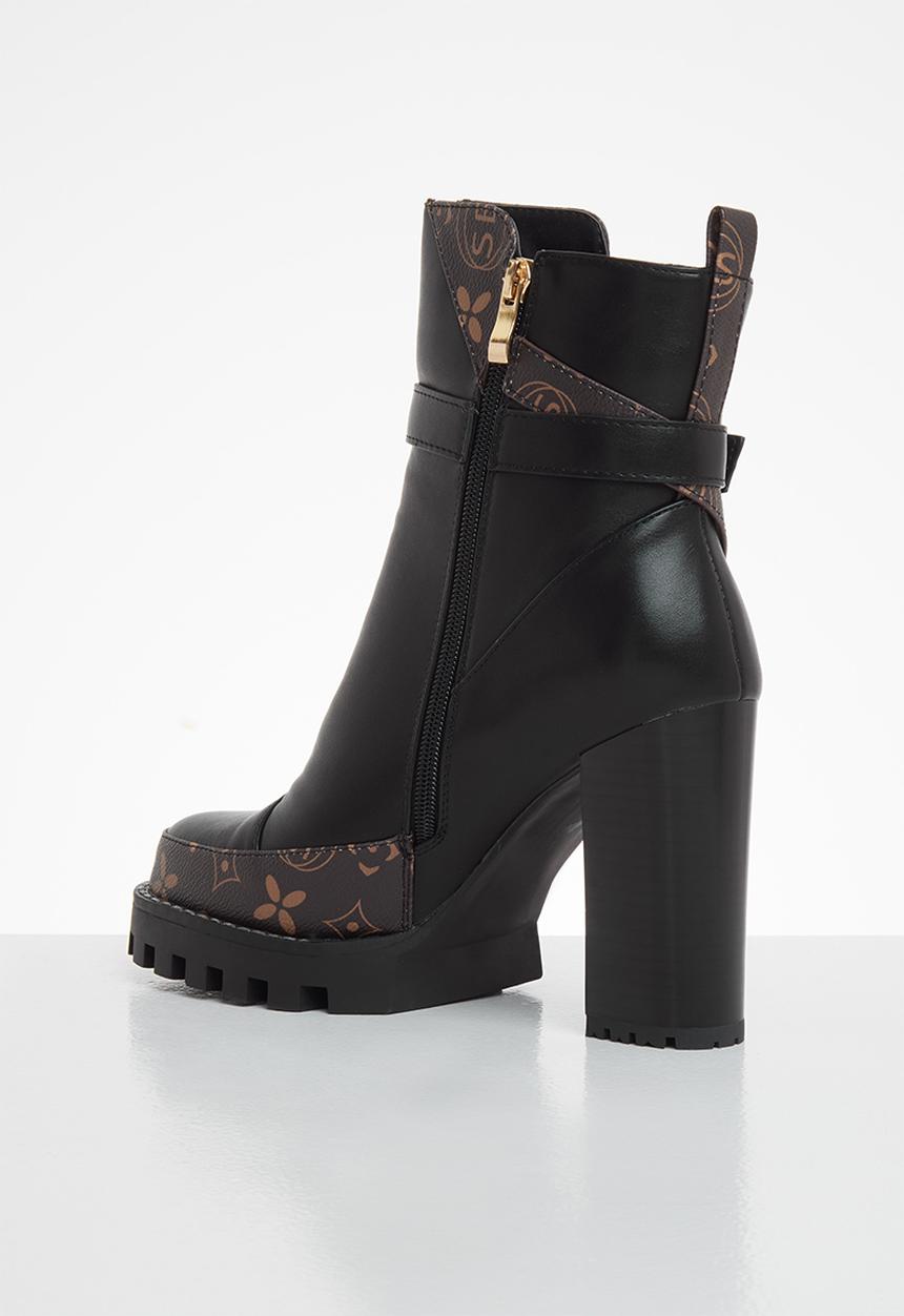 SISSY BOY - Mixed on demand chunky boot - black
