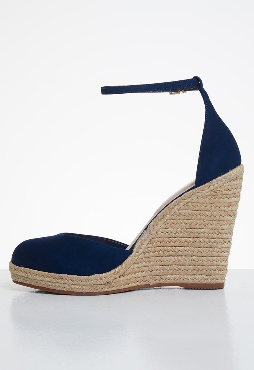ALDO - Nasua suede wedge heel - navy