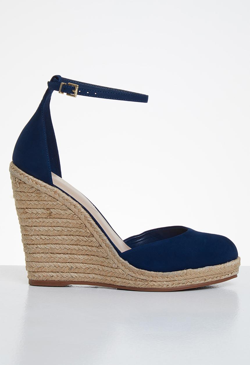 ALDO - Nasua suede wedge heel - navy