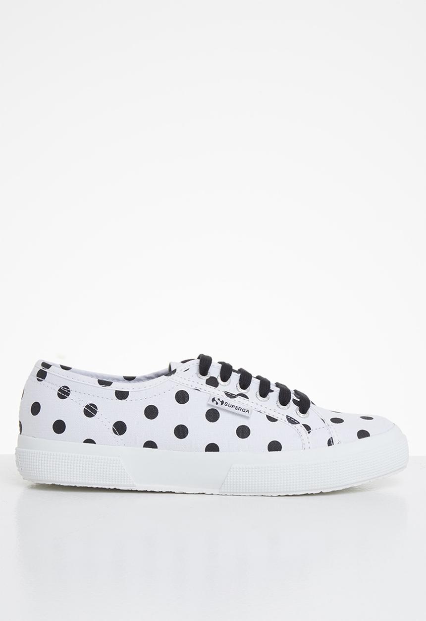 SUPERGA - 2750 polkadots - white black dots
