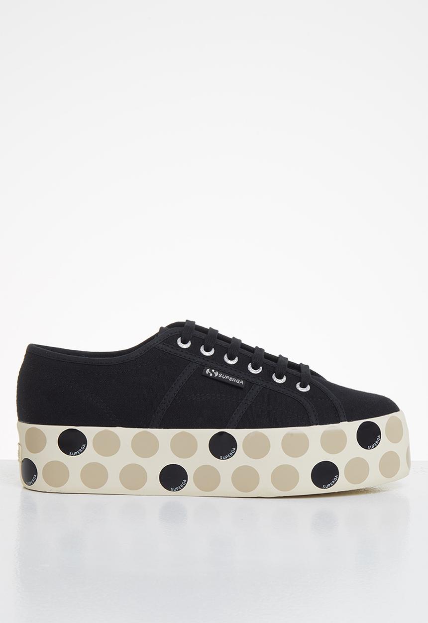 SUPERGA - 2790 logo polka - s31163w-a4z - black beige