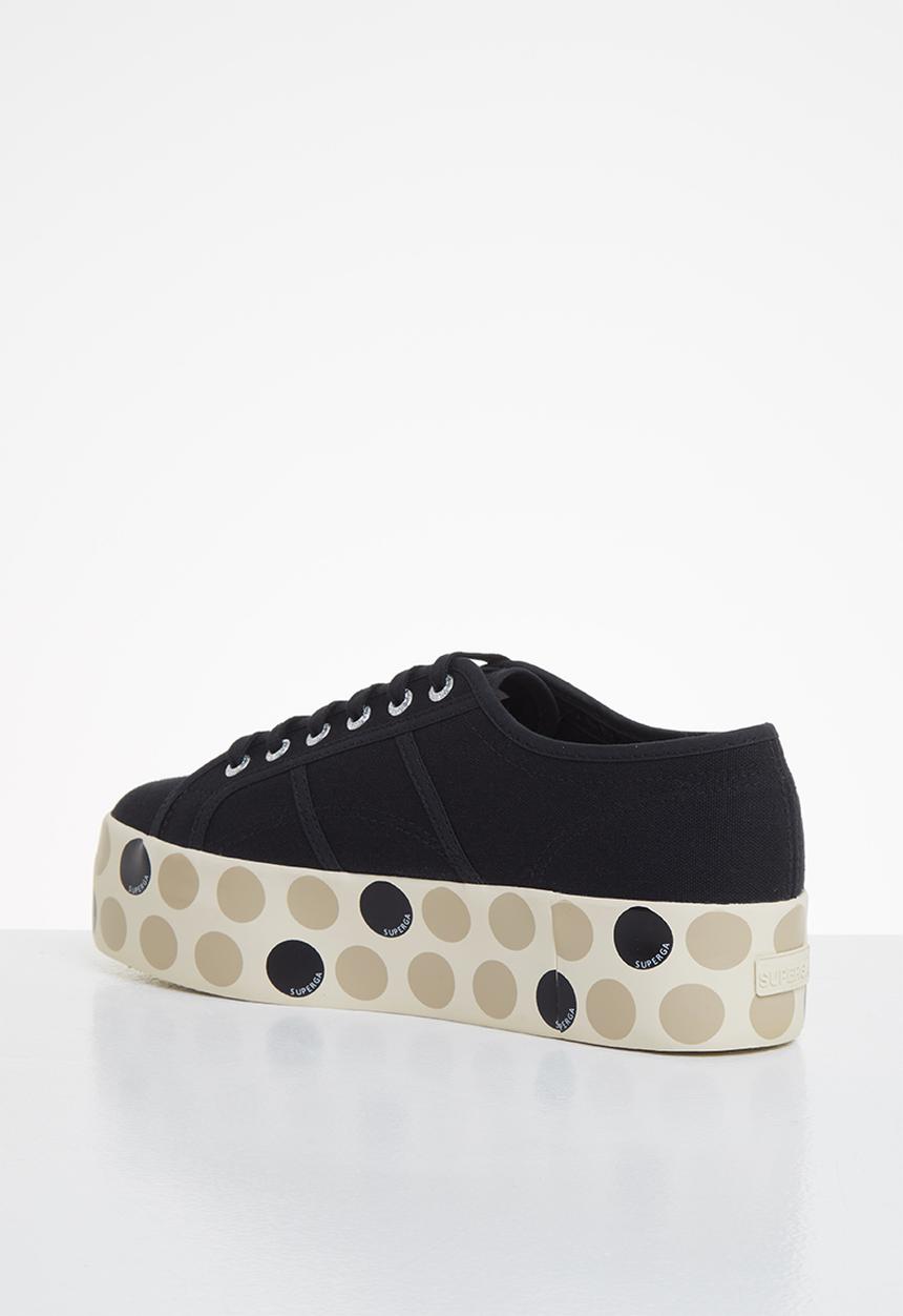 SUPERGA - 2790 logo polka - s31163w-a4z - black beige