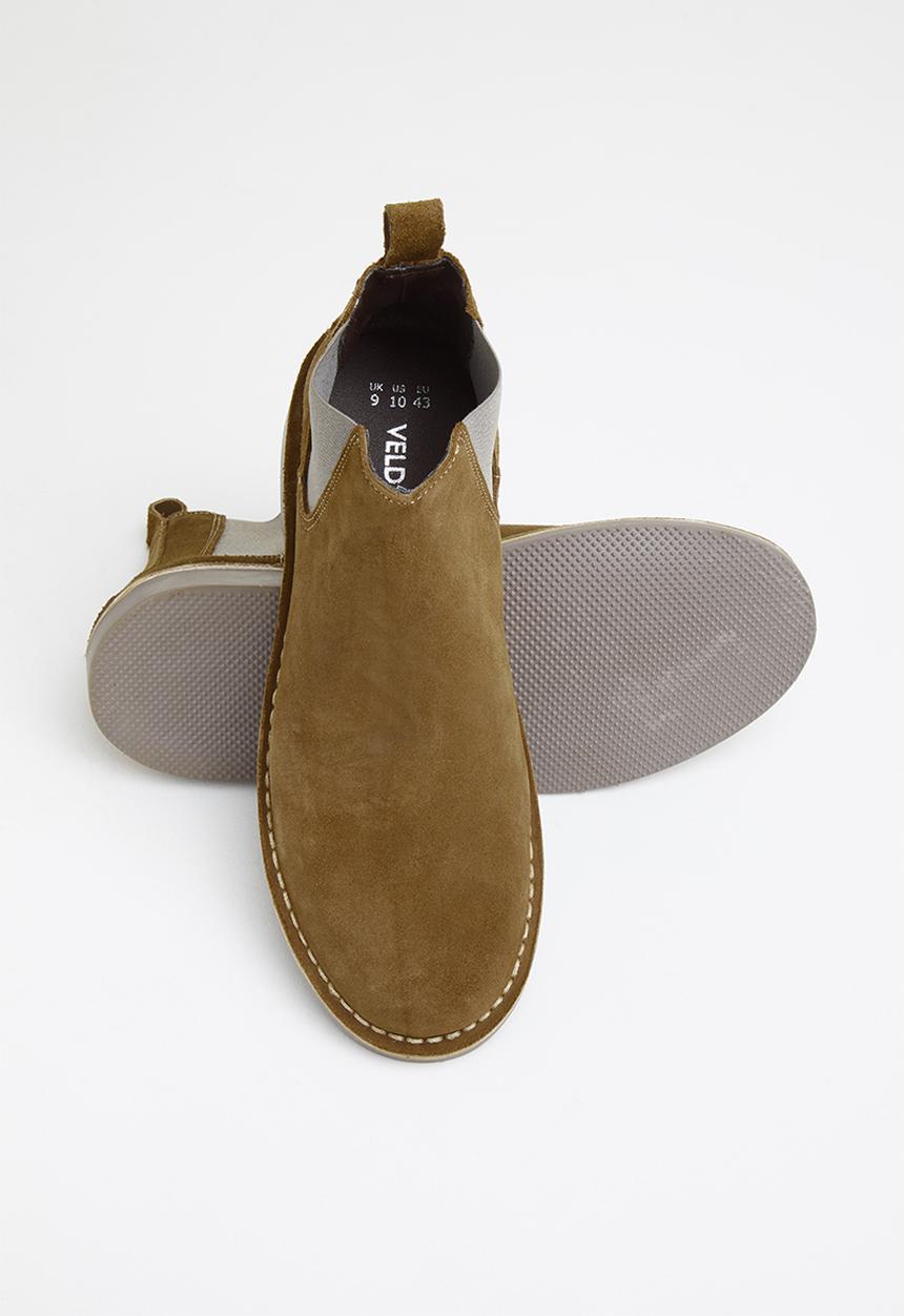 Veldskoen - Chelsea boot - farmer - brown & grey