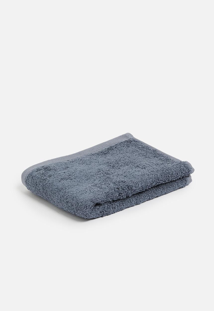 Linen House - Nara bamboo cotton towel - bluestone