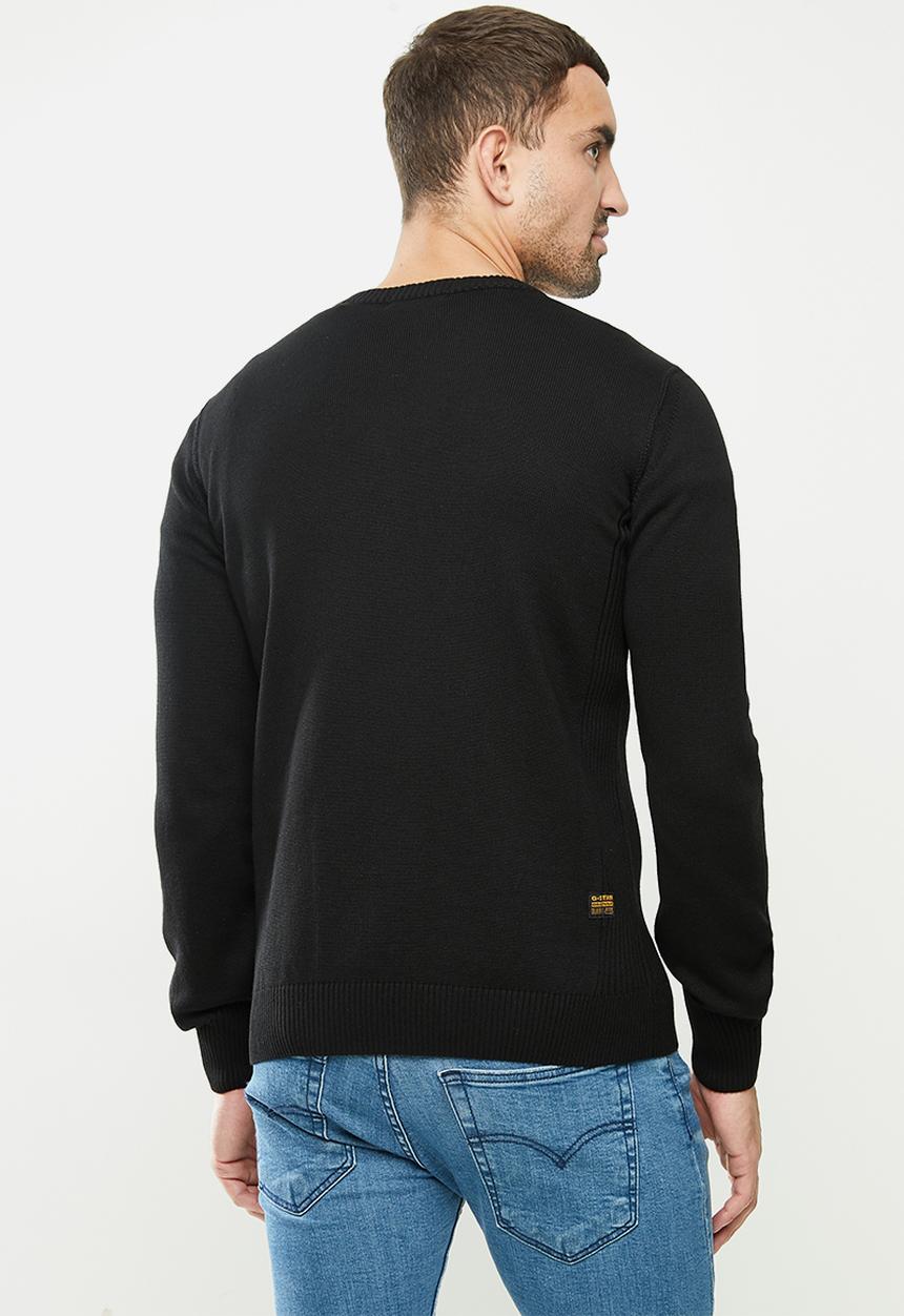 G-STAR - Classic sport v knit - black