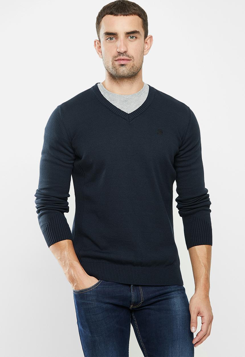 G-STAR - Classic sport v knit - navy