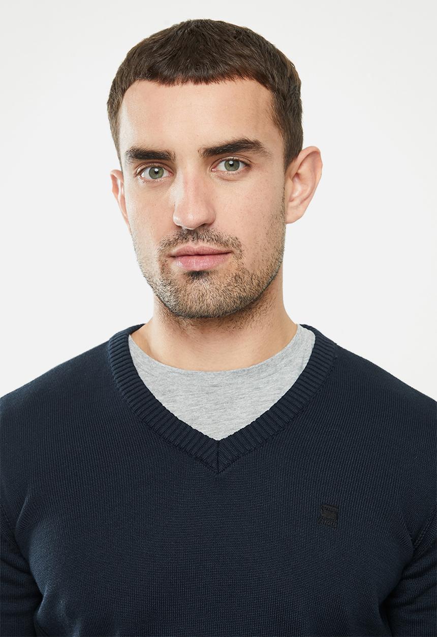 G-STAR - Classic sport v knit - navy