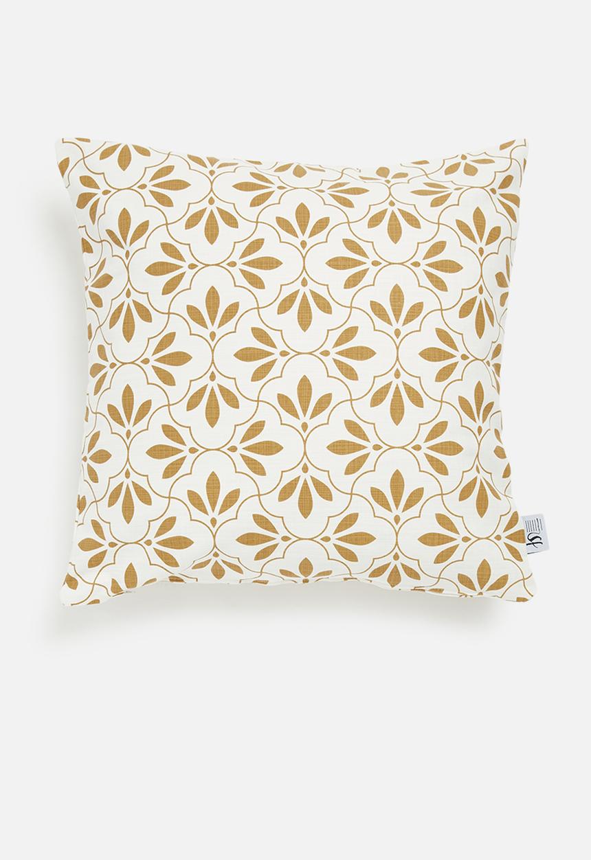Sixth Floor - Inverse cushion cover - white & mustard