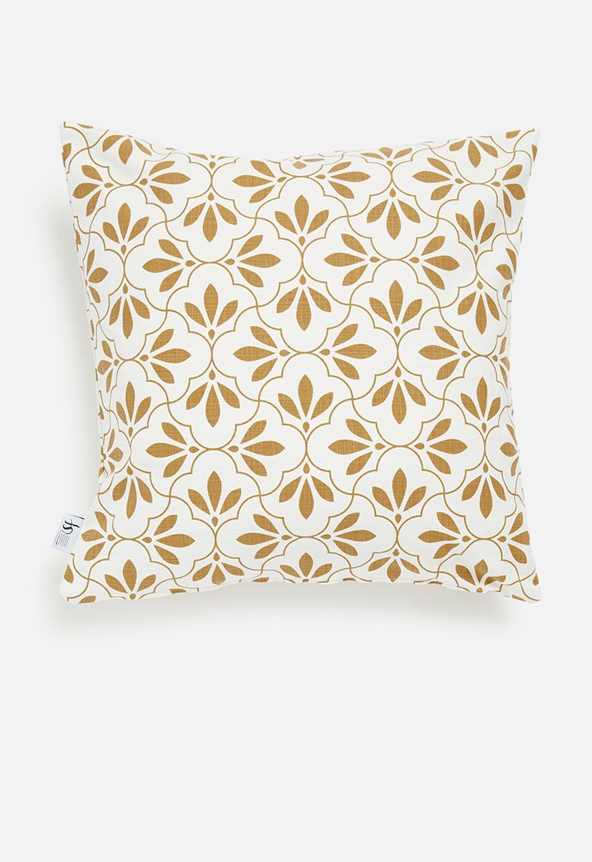 Sixth Floor - Inverse cushion cover - white & mustard