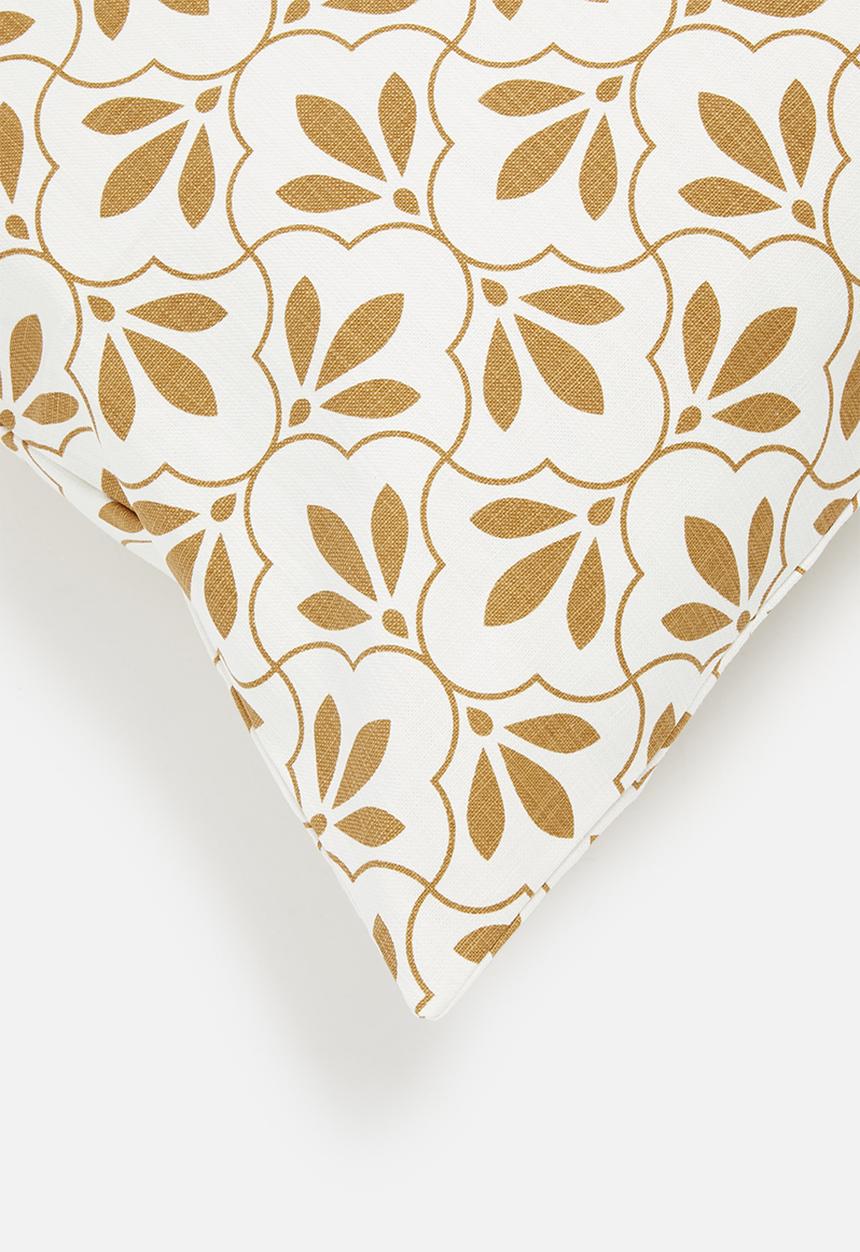 Sixth Floor - Inverse cushion cover - white & mustard