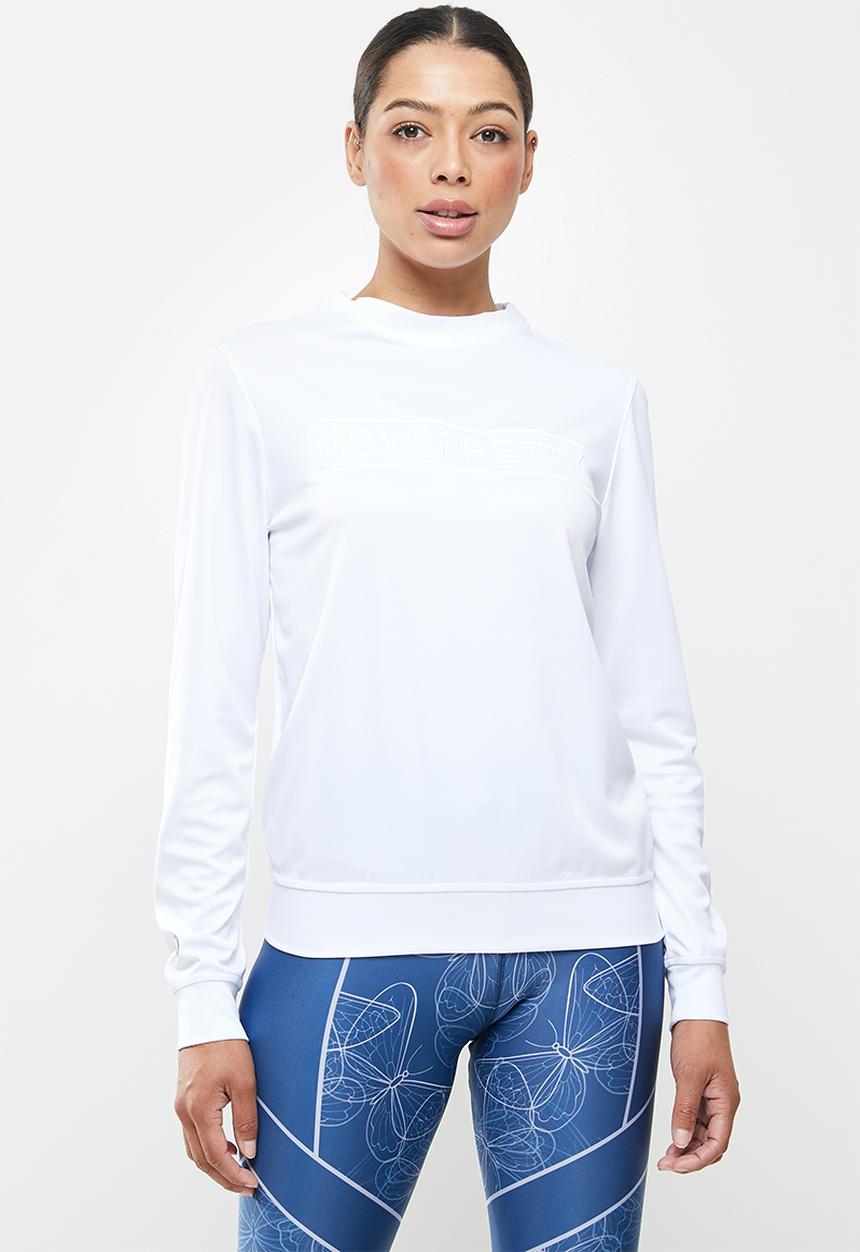 MOVEPRETTY - The jess crew neck top - white 