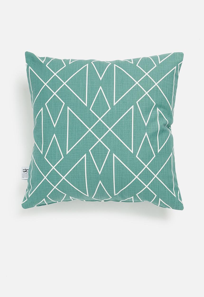 Sixth Floor - Tribal outdoor cushion cover - blue