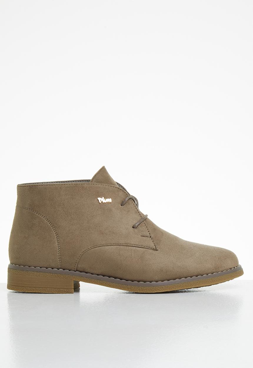 Plum - Raelyn lace up bootie - taupe
