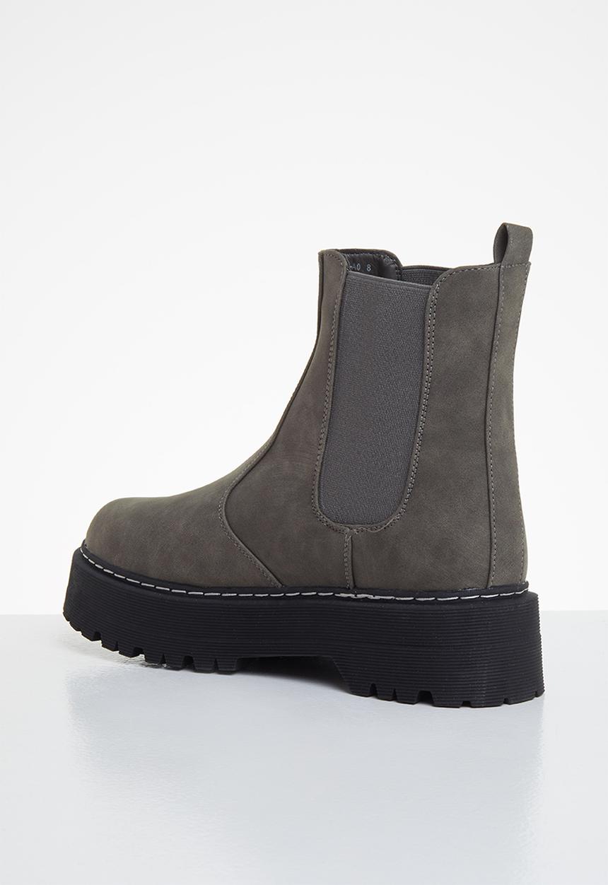 Footwork - Martiny chunky chelsea boot - grey