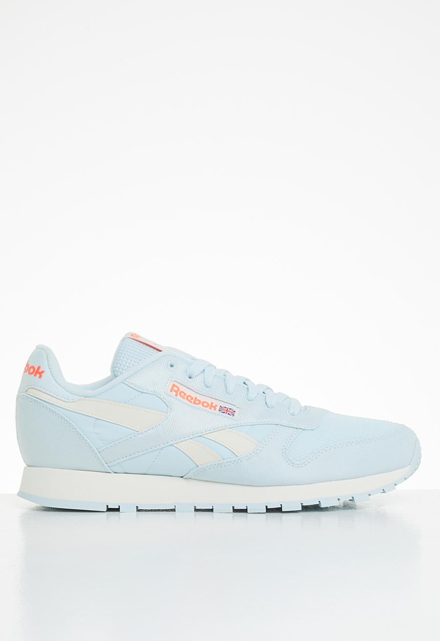 Reebok - Classic leather - chalk blue/classic white/orange flare