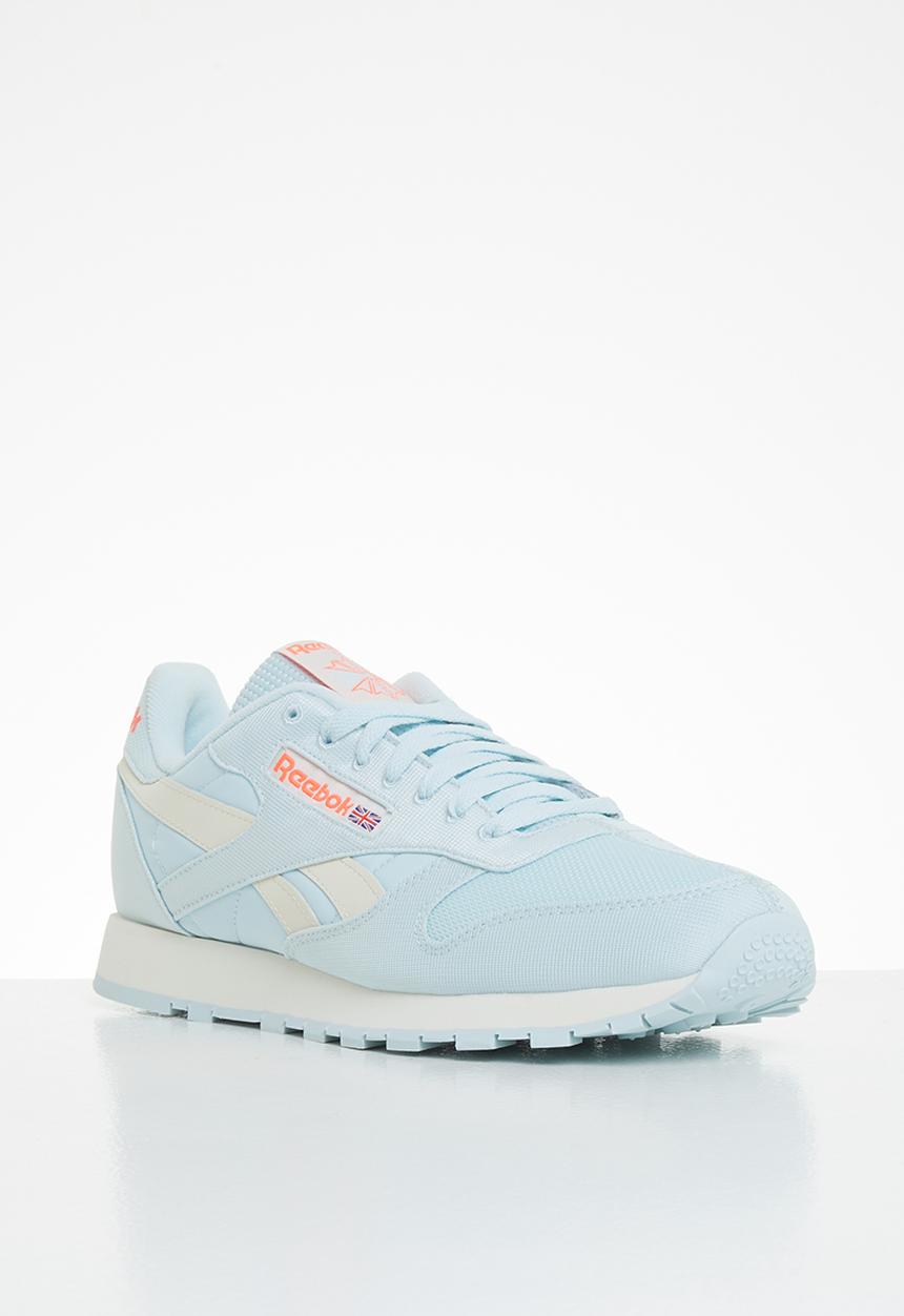 Reebok - Classic leather - chalk blue/classic white/orange flare