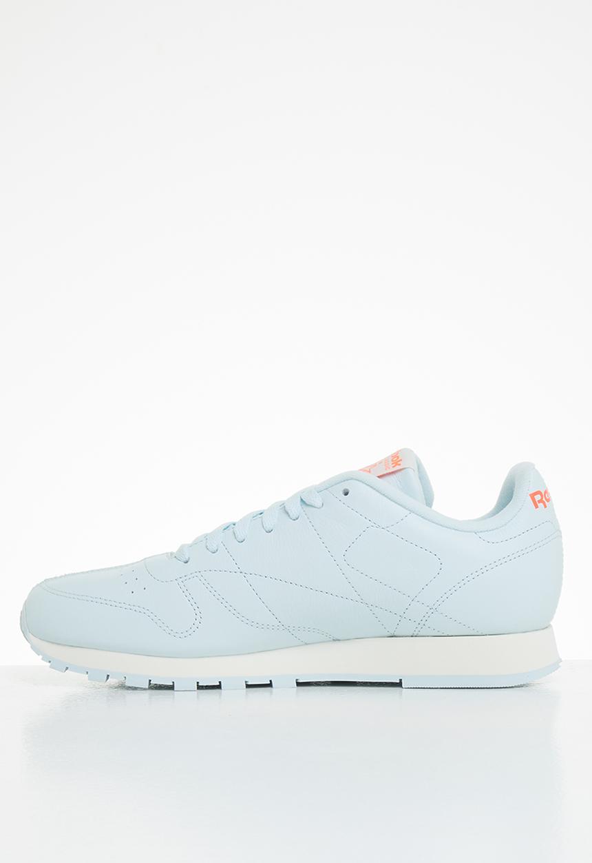 Reebok - Classic leather - chalk blue/classic white/orange flare