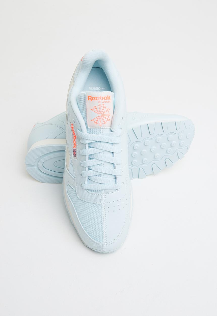 Reebok - Classic leather - chalk blue/classic white/orange flare